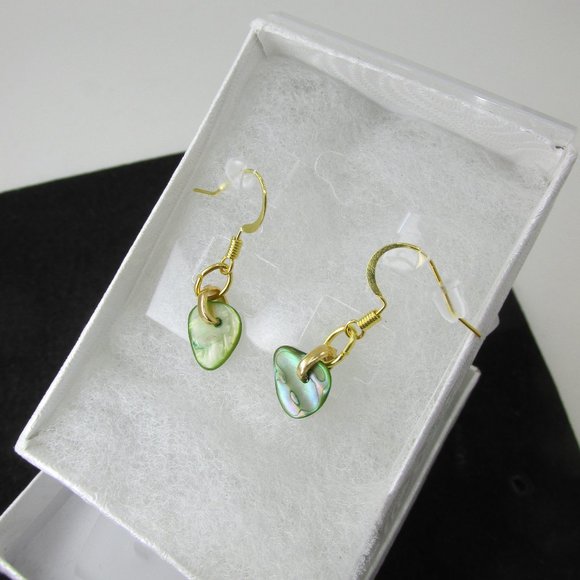 Dainty Treasures Shell Earrings with Gold Plated hooks - Picture 2 of 3